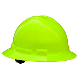 Radians Inc QHR6-GREEN-HV Radians QHR6 Quartz™ Full Brim Hard Hat, 6 Point Ratchet, Hi-Viz Green image.