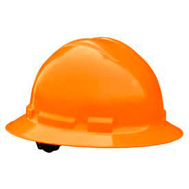 Radians QHR6 Quartz Full Brim Hard Hat, 6 Point Ratchet, Hi-Viz Orange