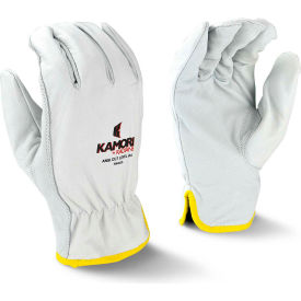 Radians Inc RWG52XXL Radians® RWG52XXL Kamori™ Leather Gloves w/Aramid Liner, Cut A4, 1 Pair, White,2XL image.