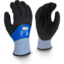 Radians Inc RWG605XXL Radians™ RWG605XXL Axis™ Cut Resistant Insulated Latex Gloves, Blu/Blk, 2XL, 1 Pair image.