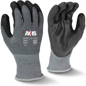 Radians Inc RWG560M Radians® RWG560M Axis™ Cut Resistant Polyurethane Palm Gloves, Gray/ Black, M, 1 Pair image.