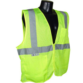 Radians Inc SV2ZGM5X Radians® SV2Z Economy Class 2 Mesh Safety Vest W/ Zipper, Hi-Vis Green, 5XL image.