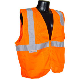 Radians Inc SV2ZOMM Radians® SV2Z Economy Class 2 Mesh Safety Vest W/ Zipper, Hi-Vis Orange, M image.