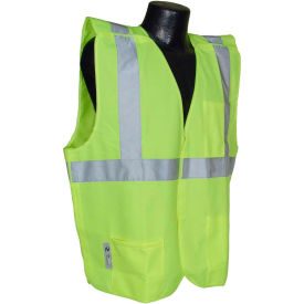 Radians Inc SV4GS2X Radians® SV4 Class 2 5 Pt. Breakaway Solid Vest, Hi-Vis Green, 2XL image.