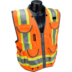 Radians Inc SV55-2ZOD-2X Radians® Type R Class 2 Heavy Duty Engineer Vest, Orange, 2XL, SV55-2ZOD-2X image.