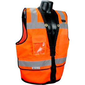 Radians Inc SV59Z-2ZOD-2X Radians® Type R Class 2 Heavy Duty Surveyor Safety Vest, Zipper, 2XL, Orange, SV59Z-2ZOD-2X image.