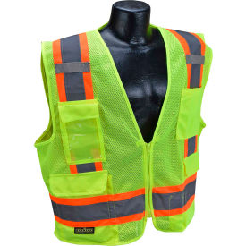 Radians Inc SV6G2X Radians® Type R Class 2 Two-Tone Surveyor Safety Vest, 2XL, Green, SV6G2X image.