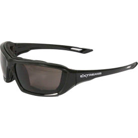 Radians Inc XT1-21 Radians® XT1-21 Extremis™ Foam Lined Frame Safety Glasses, Smoke A/F Lens, Black Frame image.