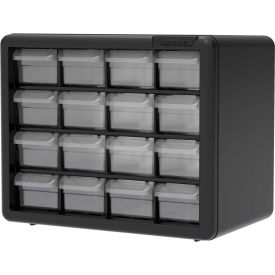 Akro-Mils 10116 Akro-Mils Plastic Drawer Parts Cabinet 10116 - 10-1/2"W x 6-3/8"D x 8-1/2"H, Black, 16 Drawers image.