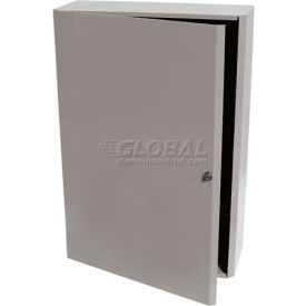 RIB® NEMA 1 Enclosure MH5804L-L4 36"H x 25"W x 9.5"D SP5804 Subpanel Coin Latch 14 Ga. Stl 