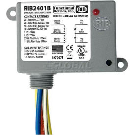 Functional Devices RIB2401B RIB® Enclosed Power Relay RIB2401B, 20A, SPDT, 24VAC/DC/120VAC image.