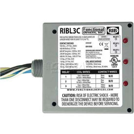 RIB® Enclosed Relays RIBL3C 10A 3 SPST-NO 10-30VAC/DC 