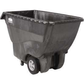 Rubbermaid®Standard Duty Structural Foam Plastic Tilt Truck3/4 Cu. Yd. Cap1000 Lbs. CapBlack
