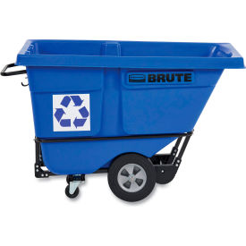 Rubbermaid® BRUTE Rotomolded Plastic Recycling Tilt Truck 1 Cu. Yd. Cap. 1250 lb. Cap. Blue