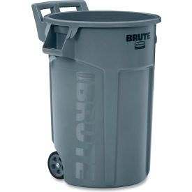Rubbermaid® Vented Wheeled Brute Container 44 Gallon Gray