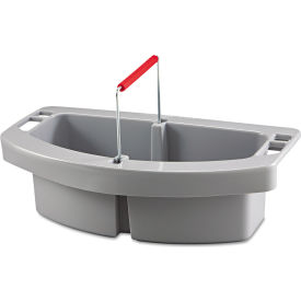 Rubbermaid® 2-Compartment Maid Carry Caddy 16" x 9" x 5" Gray - RCP2649GRA