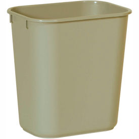 Rubbermaid Commercial Products FG295500BEIG Rubbermaid® Soft Molded Plastic Small Wastebasket, 13-5/8 Gallon Capacity, Tan image.