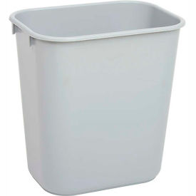 Rubbermaid Commercial Products FG295500GRAY Rubbermaid® Soft Molded Plastic Wastebasket, 13-5/8 Gallon Capacity, Gray image.