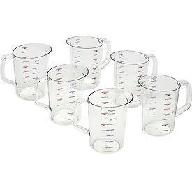 Rubbermaid Commercial Products FG321800 CLR Rubbermaid Commercial FG321800 - Measuring Cup, Bouncer®, 4 Quart, Clear Polycarbonate image.