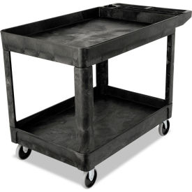Rubbermaid® Heavy-Duty Utility Cart 2 Shelves 500 lb. Cap. 45-1/4"x 25-3/4"x 33-1/4"Black