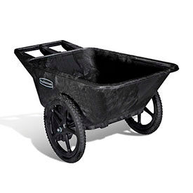 Rubbermaid Commercial Products FG564200BLA Rubbermaid® Big Wheel® 5642 Black Utility Agriculture, Nursery & Farm Cart image.