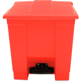 Rubbermaid® Fire Safe Step On Plastic Container 8 Gallon Red - FG614300RED