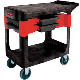 Rubbermaid Commercial Products FG617388BLUE Rubbermaid® Janitor Cart Blue with 25 Gallon Vinyl Bag 6173-88 image.