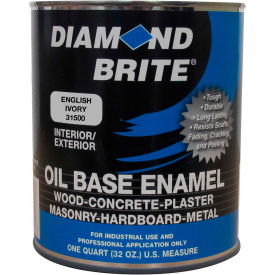 RDL Marketing, Inc 31500-4 Diamond Brite Oil Enamel Paint, English Ivory 32 Oz. Pail 1/Case - 31500-4 image.