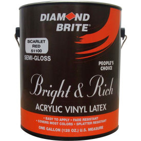 Diamond Brite Bright & Rich Latex Paint, Scarlet Red Gallon Pail 1/Case - 51100-1