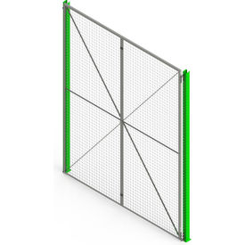 Wirecrafters - RackBack® Wire Mesh Pallet Rack Enclosure - Hinged Door 96""W x120