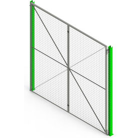 Wirecrafters - RackBack® Wire Mesh Pallet Rack Enclosure - Hinged Door 96""W x 96