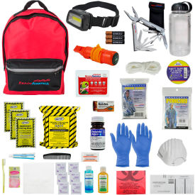 Ready America, Inc 70185 Ready America® 3 Day Deluxe Emergency Survival Kit, 1 Person Backpack, 19 Pieces image.