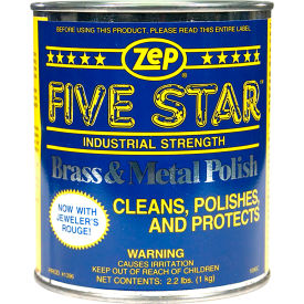 AMREP INC 139604 Zep Five Star™ Brass and Metal Polish, 2.2 Lb. Can, 4 Cans/Case image.