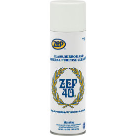 AMREP INC 322901 Zep 40 Glass, Mirror, & General Purpose Cleaner, 20 oz. Aerosol Can, 12 Cans/Case image.