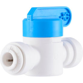 John Guest 1/4" X 1/4" Shut Off Valve Polypropylene-10/PK 