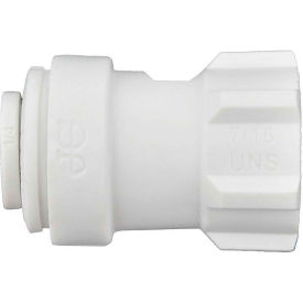 Reliance Worldwide Corporation PP3208U7W John Guest Polypropylene Faucet Connector 1/4 x 7/16-24 UNS - Pack of 10 image.