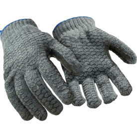 RefrigiWear 0212RGRALAR Value Honeycomb Grip Glove, Gray - Large image.
