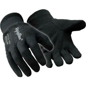 RefrigiWear 0306RBLKMED Insulated Jersey Glove, Black - Medium image.