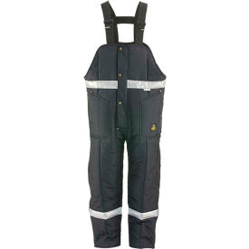 RefrigiWear 0386RNAVMED Iron Tuff™ Enhanced Visibility High Bib Overall Regular, Navy - Medium image.