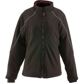 RefrigiWear 0493RBLKMED RefrigiWear Womans Insulated Softshell Jacket Regular, Black, Medium image.