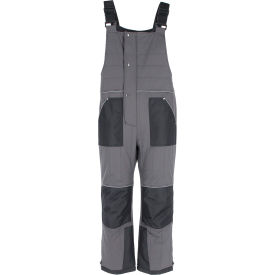 RefrigiWear 7650RGRA2XL RefrigiWear® ChillShield® Mens Insulated Bib Overalls, 2XL, Gray image.