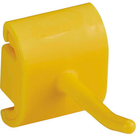 Remco 10126 Vikan Hygienic Wall Bracket, Single Hook Module, Yellow, Polypropylene/Polyamide image.