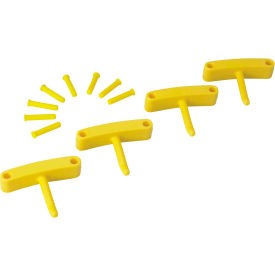 Remco 10166 Vikan 10166 Wall Bracket Replacement Hooks, Yellow image.