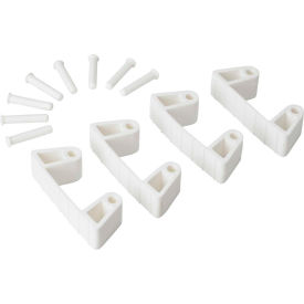 Remco 10195 Vikan 10195 Wall Bracket Replacement Clips, White image.