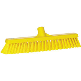 Remco 31746 Vikan 31746 16" Combo Push Broom- Soft/Stiff, Yellow image.