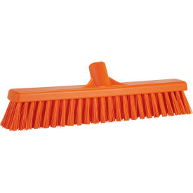 Remco 31747 Vikan 31747 16" Combo Push Broom- Soft/Stiff, Orange image.