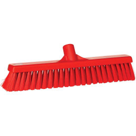 Remco 31794 Vikan 31794 16" Small Particle Push Broom- Soft, Red image.