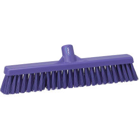 Remco 31798 Vikan 31798 16" Small Particle Push Broom- Soft, Purple image.