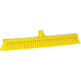 Remco 31946 Vikan 31946 24" Combo Push Broom- Soft/Stiff, Yellow image.