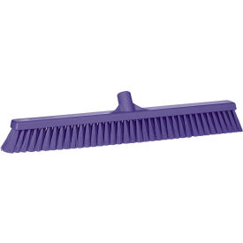 Remco 31998 Vikan 31998 24" Small Particle Push Broom- Soft, Purple image.